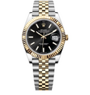 Rolex Datejust 41 Yellow Gold Two tone Black Dial