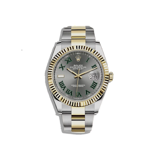 Cuero | Datejust 41 Wimbledon Fullset - oyster lunette cannelée Ref 126333