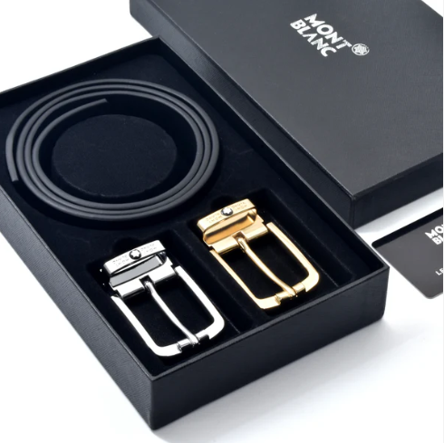 Cuero | Mont Blanc Two Manual Buckles Belt Set