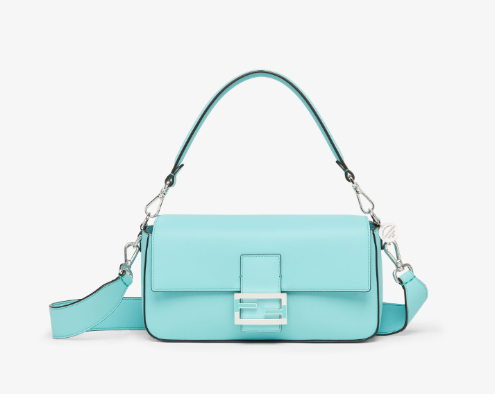 Cuero | Baguette Tiffany & Co. bag x in Tiffany Blue leather