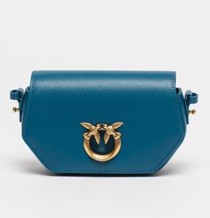 Cuero | Exagon Logo Plaque Foldover Crossbody Bag