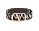 VLogo leather belt