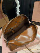 Miu Miu Behn Tote – Cognac Smooth Leather with Silver Hardware