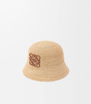 Miu Miu Bucket hat in raffia and calfskin
