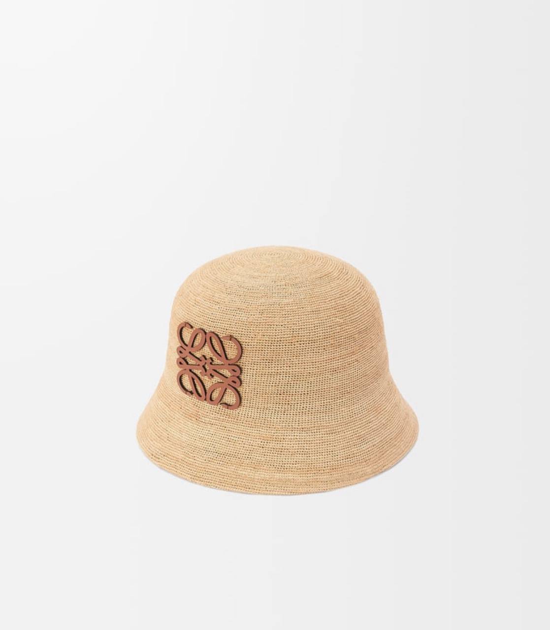 Cuero | Bucket hat in raffia and calfskin