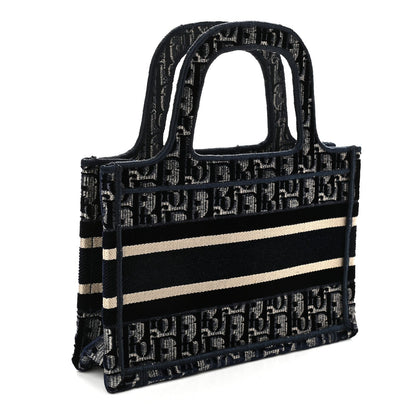 Cuero | Velvet Oblique Embroidered Mini Book Tote