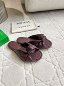 Bottega Veneta Lido Flat Mules – Brown Leather