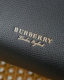 Burberry Banner Tote – Grain Leather with Check Lining
