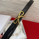 Dior Bow Buckle Leather Belt – Black