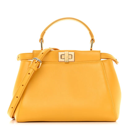 Cuero | Nappa Stacked Bar Mini Peekaboo Iconic Satchel Mimosa