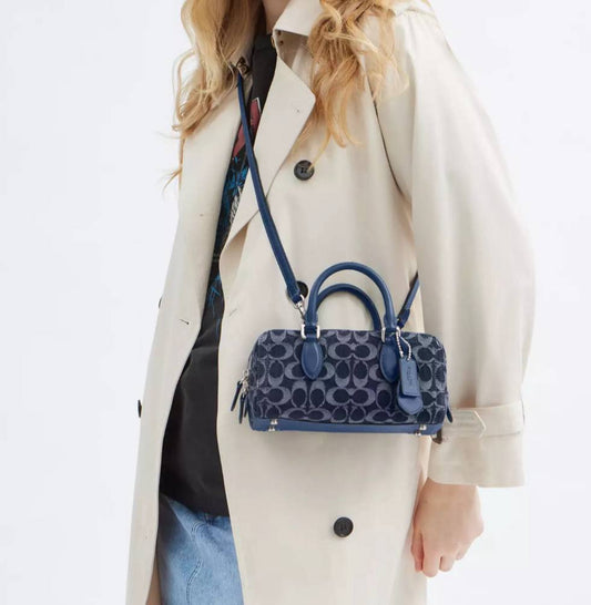 Cuero | Bowery Satchel 22 In Signature Denim