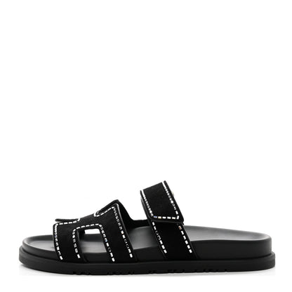 Cuero | Suede Crystal Chypre Sandals