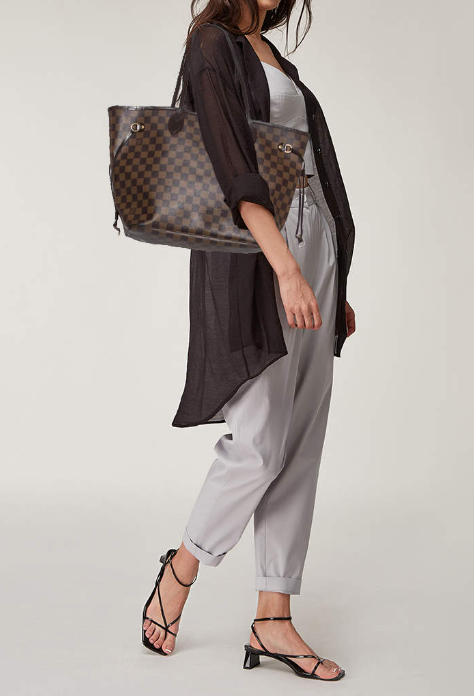 Cuero | Neverfull Damier Azure Medium Canvas Bag
