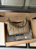 Coach Quilted Pillow Tabby Shoulder Bag – Khaki Green with Gold Hardware