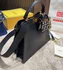 Fendi Peekaboo ISeeU Mini – Black Leather with FF Charm