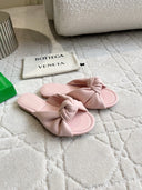 Bottega Veneta Lido Flat Mules – Pink Leather