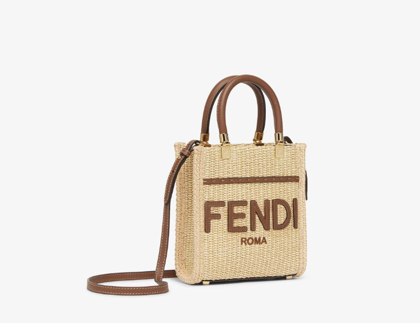 Cuero | Mini Sunshine Shopper Beige cotton fibre mini-bag