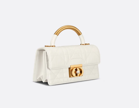 Cuero | Mini Ange Bag Latte Macrocannage Lambskin