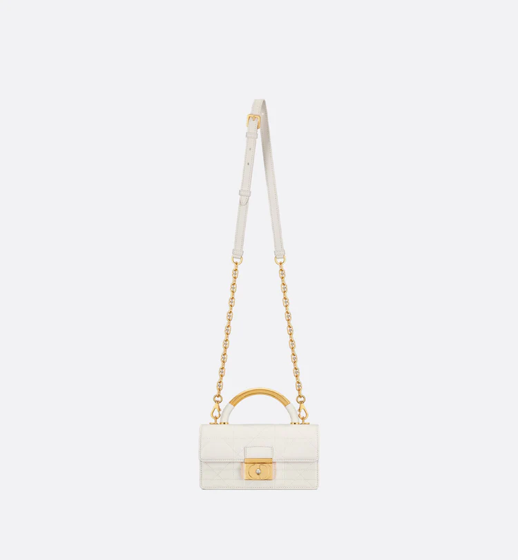 Cuero | Mini Ange Bag Latte Macrocannage Lambskin