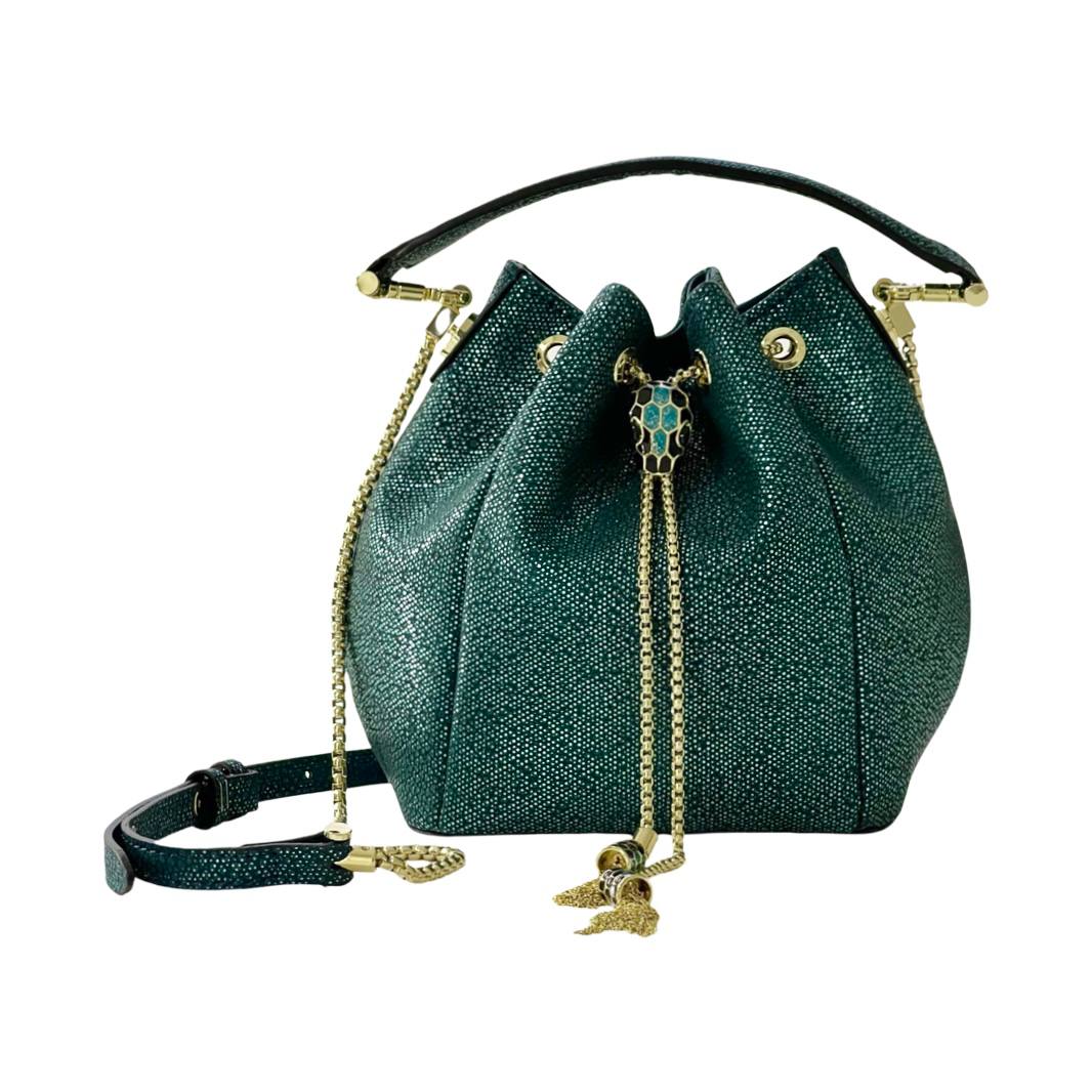 Cuero | Bvlgari Bucket Serpenti Forever Bag