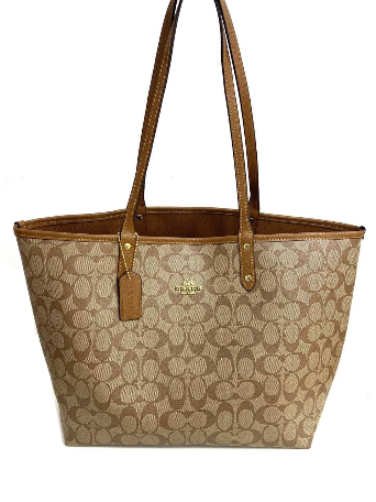 Cuero | Reversible City Tote Handbag In Camel