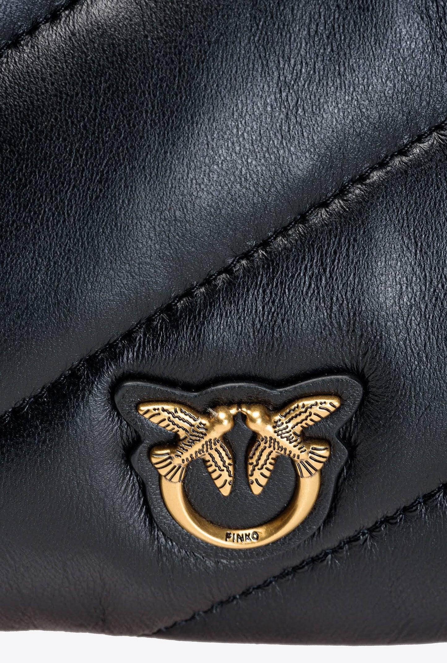 Cuero | Small Twins Bag Maxi Quilt Black-Antique Gold