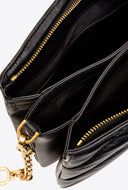 Pinko Small Twins Bag Maxi Quilt Black-Antique Gold