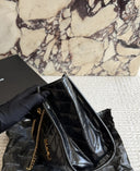 YSL Niki Shopping Tote – Black chevron quilted leather tote