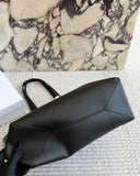 Loewe Puzzle Fold Tote – Black grained leather tote