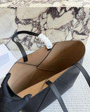 Loewe Puzzle Fold Tote – Black grained leather tote