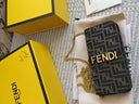 Fendi Chain Wallet – FF monogram canvas with gold logo