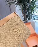 Louis Vuitton Raffia Straw Woven Pouch