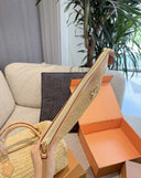 Louis Vuitton Raffia Straw Woven Pouch