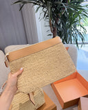 Louis Vuitton Raffia Straw Woven Pouch
