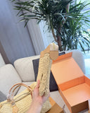 Louis Vuitton Raffia Straw Woven Pouch
