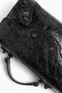 Balenciaga Le Cagole Small Top Handle Bag – Black Crinkled Leather