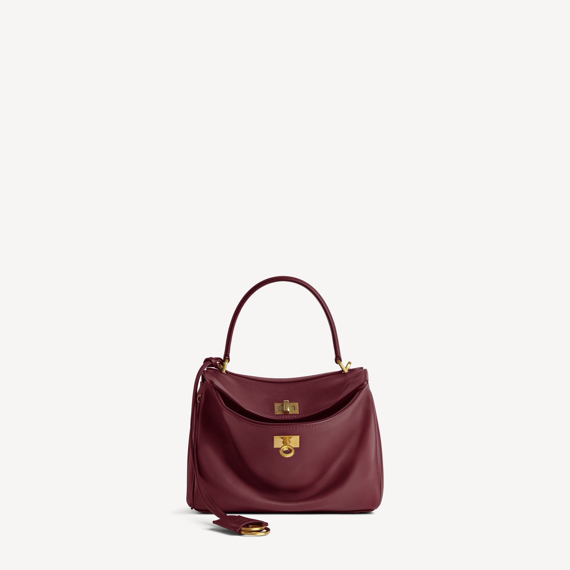 Balenciaga WOMEN’S RODEO HANDBAG MEDIUM IN DARK BURGUNDY
