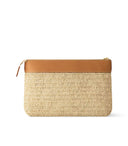 Louis Vuitton Raffia Straw Woven Pouch