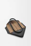 Loewe Puzzle Fold Tote – Black grained leather tote