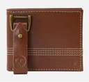Original Timberland Men's Genuine Leather Bifold Wallet with Leather Key FOB