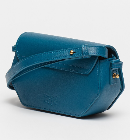 Cuero | Exagon Logo Plaque Foldover Crossbody Bag
