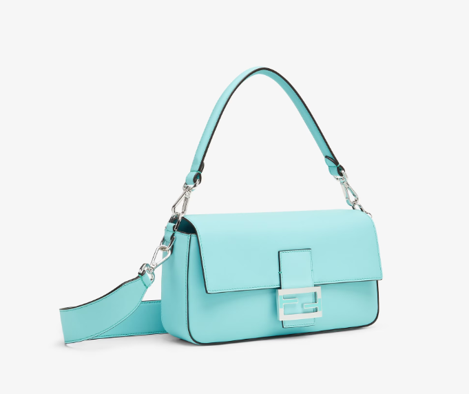 Cuero | Baguette Tiffany & Co. bag x in Tiffany Blue leather