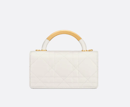 Cuero | Mini Ange Bag Latte Macrocannage Lambskin