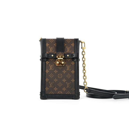 Cuero | Monogram Vertical Trunk Pochette Brown