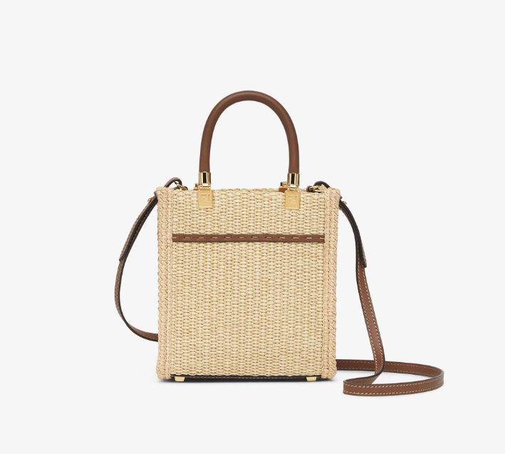Cuero | Mini Sunshine Shopper Beige cotton fibre mini-bag