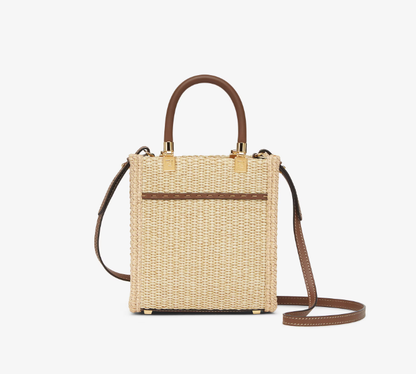 Cuero | Mini Sunshine Shopper Beige cotton fibre mini-bag