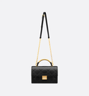 Dior Medium Ange Bag Black Macrocannage Lambskin