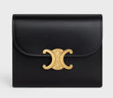 CELINE SMALL WALLET TRIOMPHE IN SHINY CALFSKIN LIPSTICK