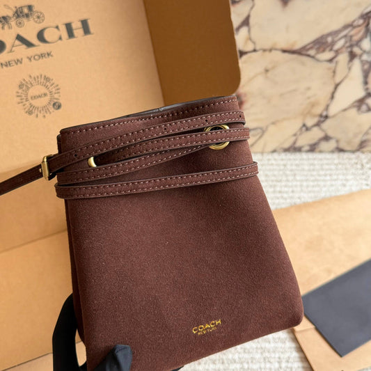 Cuero | Suede Wrap Crossbody Bag