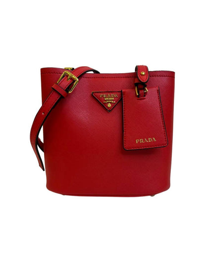 Cuero | Saffiano leather Mini Double bag